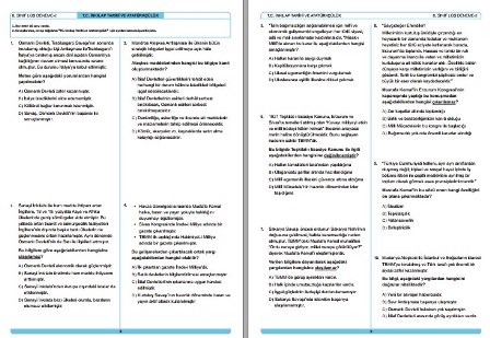 T. C. İnkılap Tarihi LGS Deneme Sınavı MEB