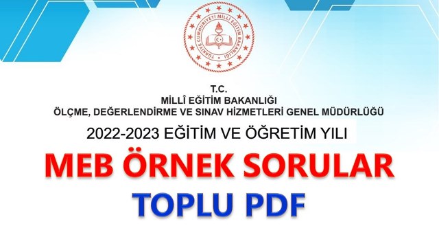 2022-2023 MEB Örnek Sorular Toplu PDF