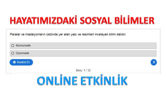 Hayatımızdaki Sosyal Bilimler Online Etkinlik