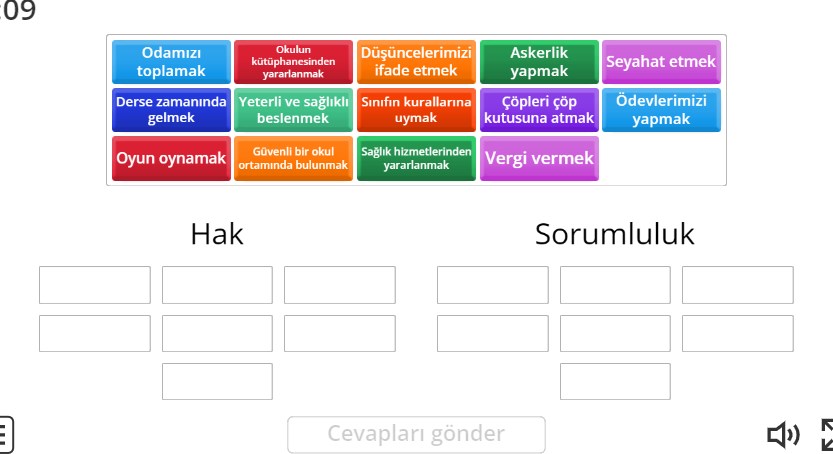 Hak mı, Sorumluluk mu Online Eşleştirme