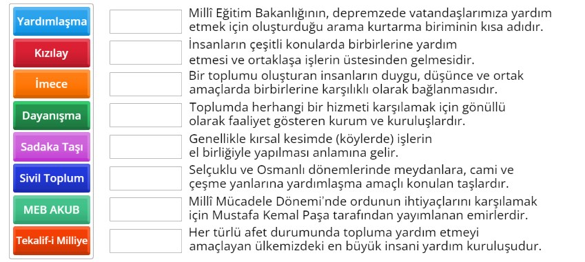 Yardımlaşma ve Dayanışma Online Eşleştirme