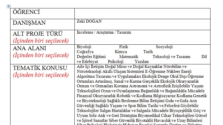Tübitak 4006 Proje Şablonu 2024 WORD