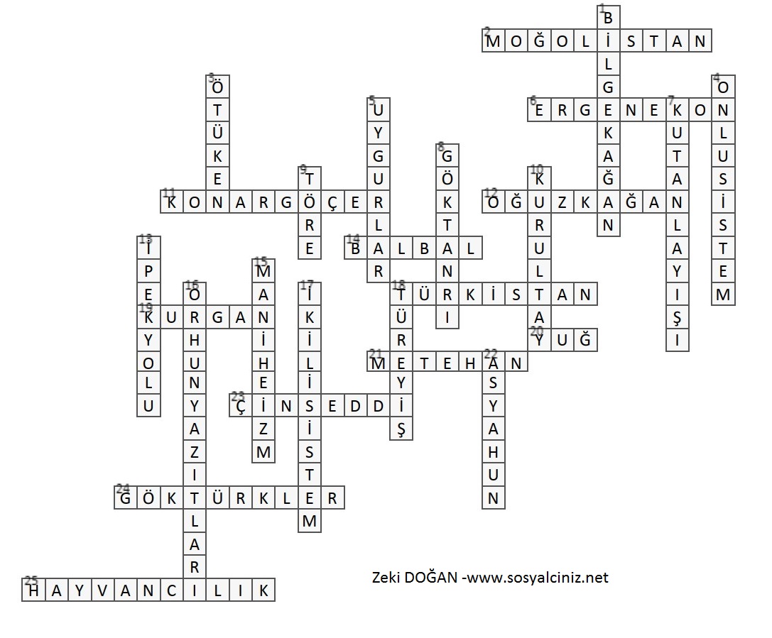 İlk Türk Devletleri Bulmaca