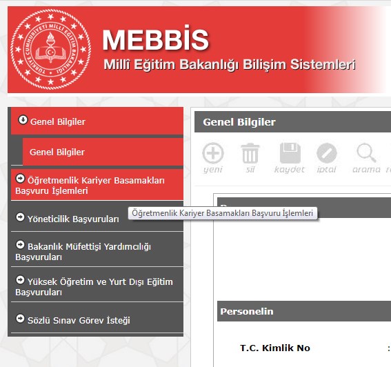 Öğretmenlik Kariyer Basamakları Başvuru İşlemleri