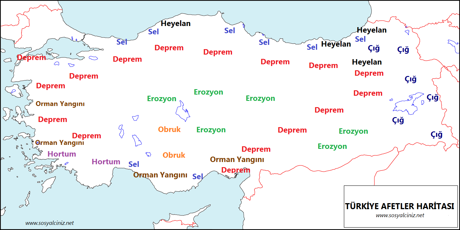 Türkiye Afetler Haritası