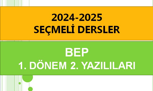 2024-2025 Görgü ve Nezaket Kuralları 1. Dönem 2. BEP Yazılı Cevaplı