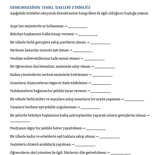 Demokrasinin Temel Nitelikleri Etkinliği