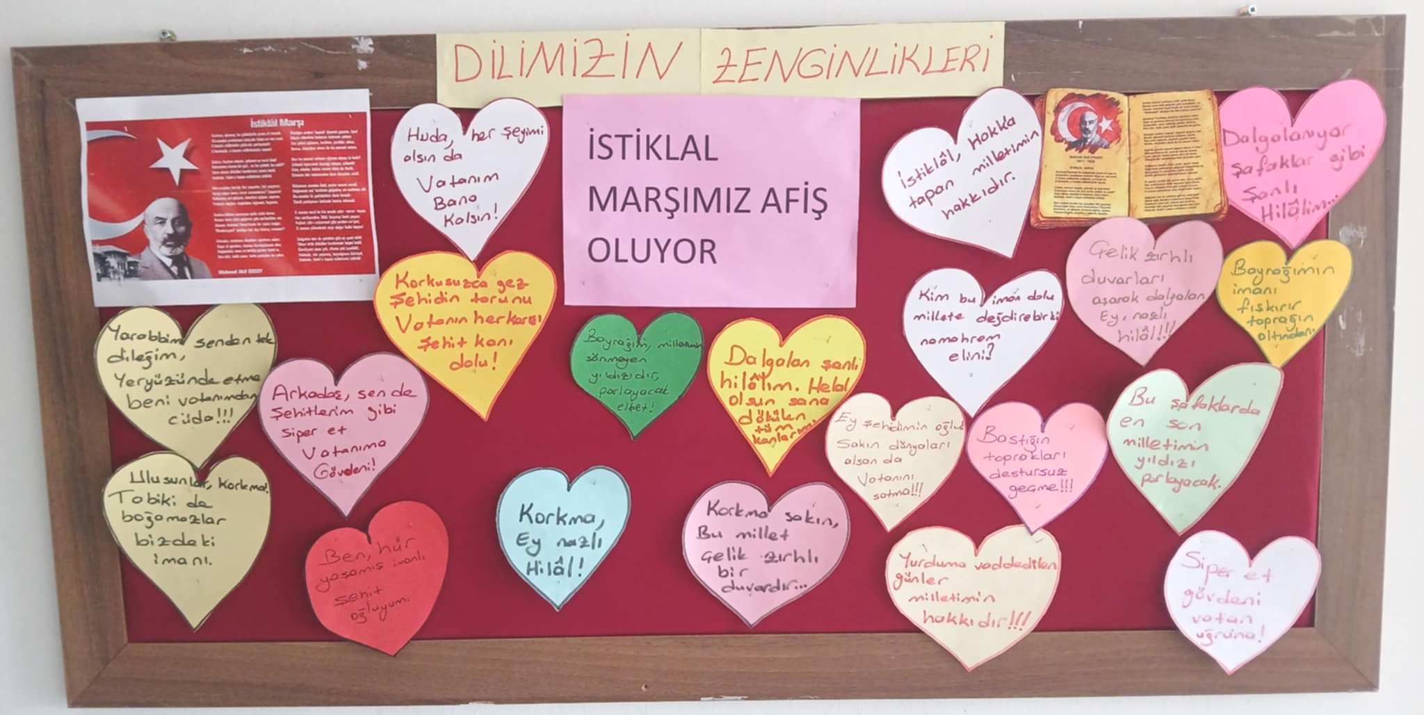 Dilimizin Zenginlikleri Pano İstiklal Marşı