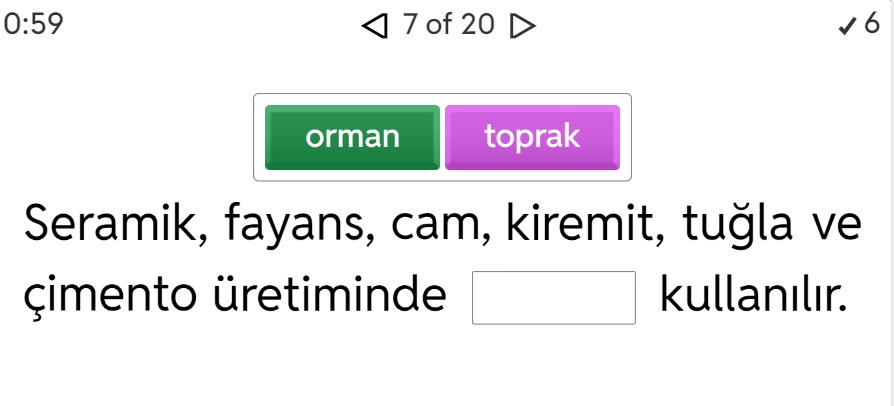 Kaynaklarımızın Verimli Kullanımı Cümleyi Tamamlama Etkinliği