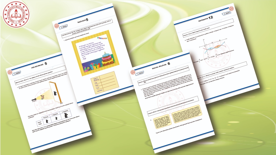 2024-2025 2. Dönem 2. Yazılı Örnek Soru Kitapçıkları