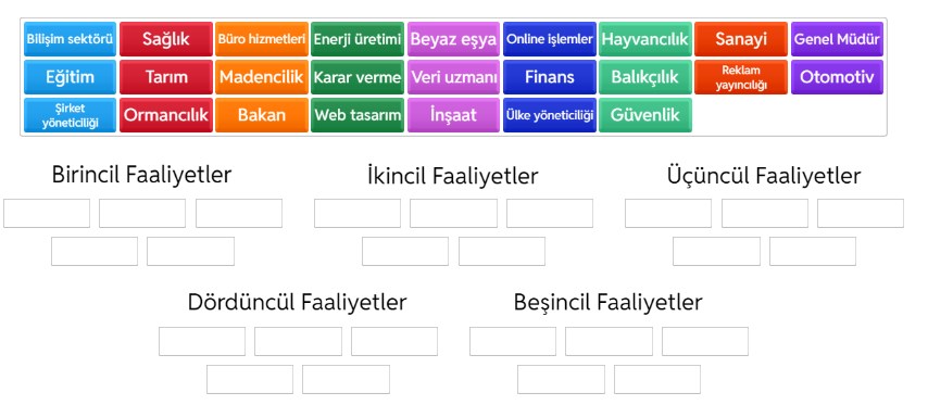Ekonomik Faaliyetleri Sınıflandırma Online Eşleştirme