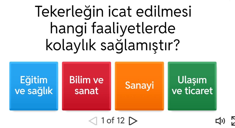 Teknolojik Gelişmelerin Toplum Hayatına Etkileri Online Test