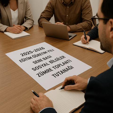 2025-2026 Sene Başı Sosyal Bilgiler Zümre Toplantı Tutanağı