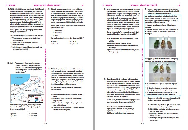 2025-2026 6. Sınıf Sosyal Bilgiler Hazır Bulunuşluk Sınavı