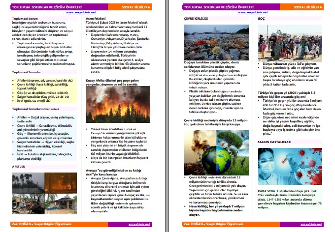 Toplumsal Sorunlar ve Çözüm Önerileri