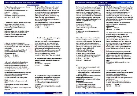 Zaman İçinde Değişen Gruplar ve Roller Test