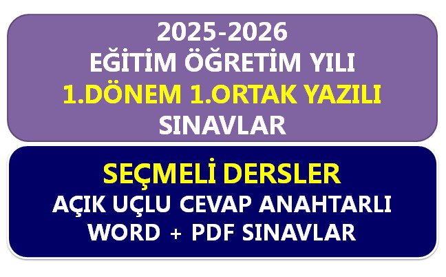 2025-2026 Okuma Becerileri 1.Dönem 1.Yazılı