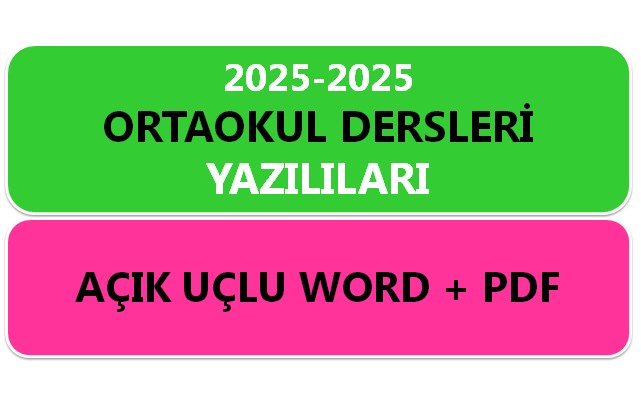 2025-2026 6.Sınıf Bilişim Teknolojileri 1. Dönem 1.Yazılı Cevaplı