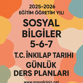 1-5 Aralık 2025 Sosyal Bilgiler İnkılap Tarihi Günlük Planları