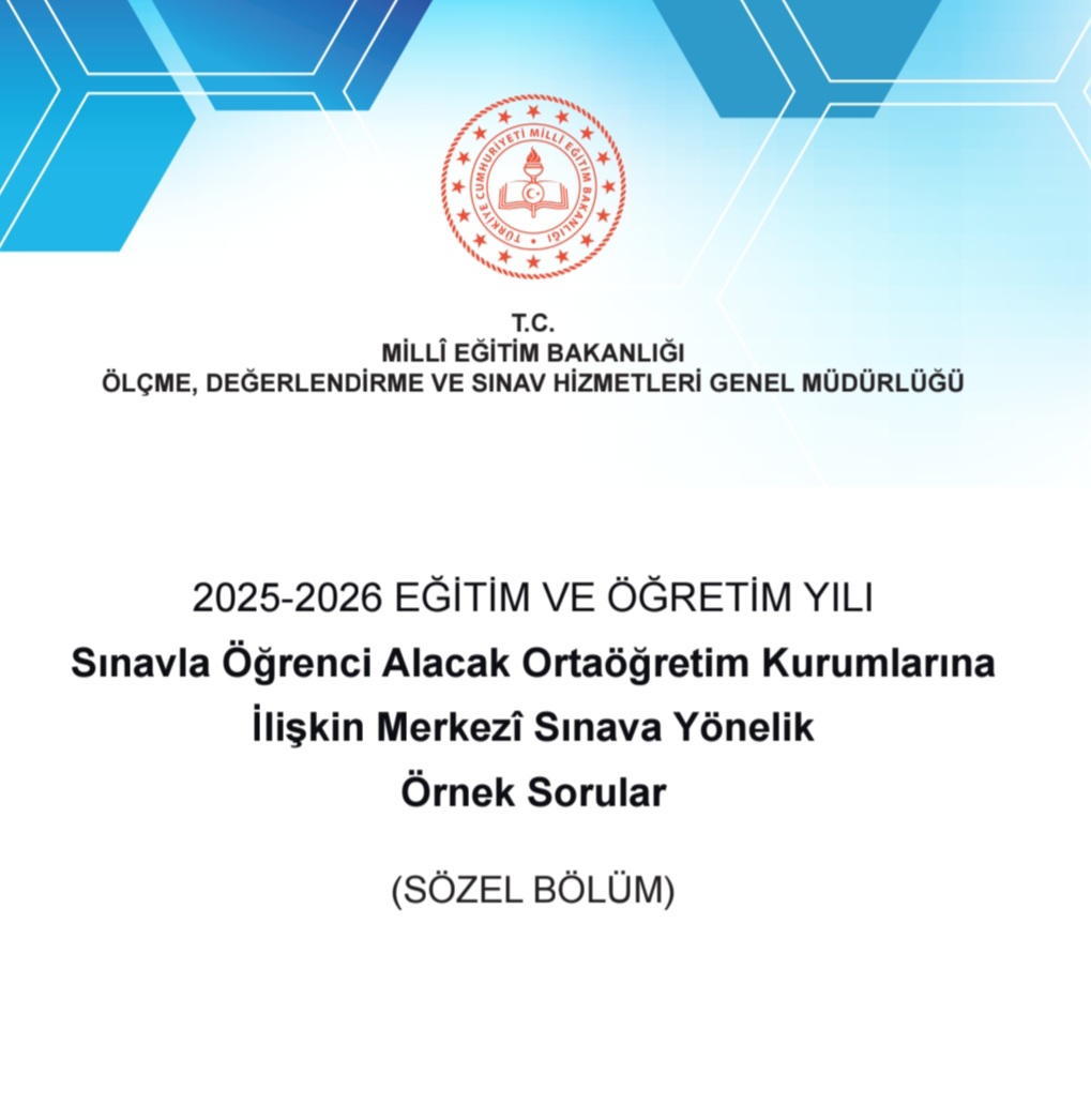 Kasım 2025 LGS MEB Örnek Sorular