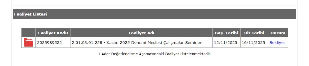 Kasım 2025 Mesleki Çalışma Semineri MEBBİS Faaliyet Değerlendirme