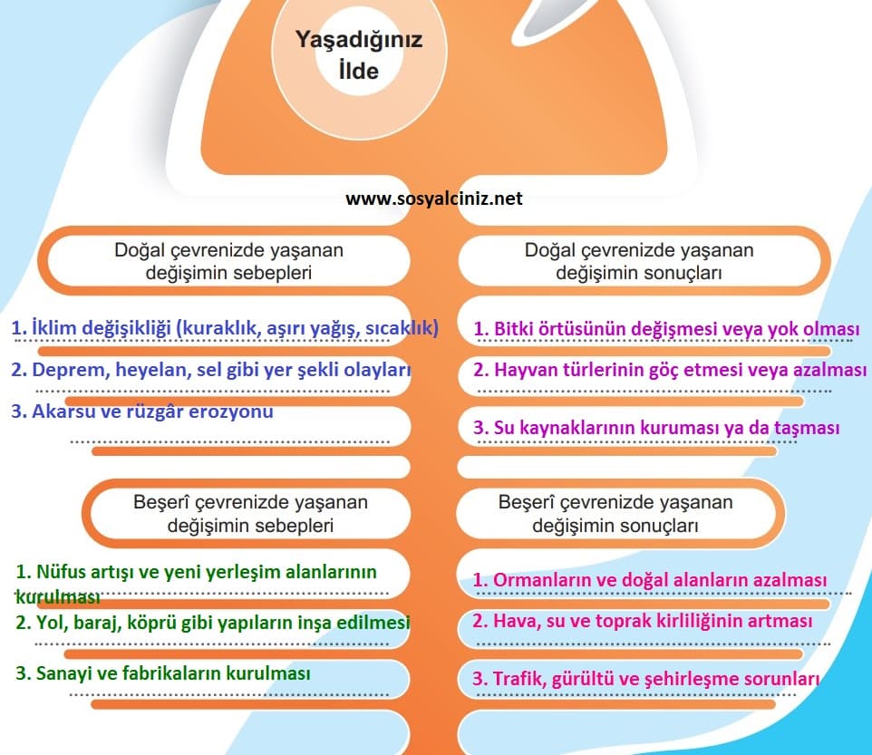 Doğal ve Beşeri Çevremizde Yaşanan Değişimler Balık Kılçığı Sayfa 69