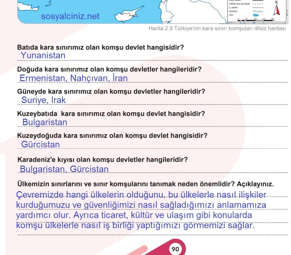 5.Sınıf Sosyal Bilgiler Ders Kitabı Sayfa 90 Değerlendirelim