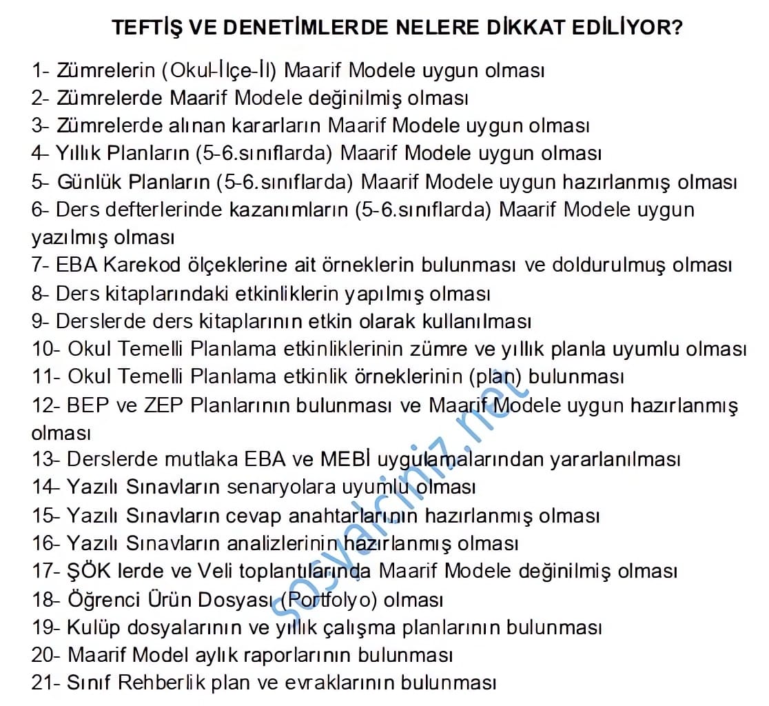 Teftiş ve Denetimlerde Nelere Dikkat Ediliyor?