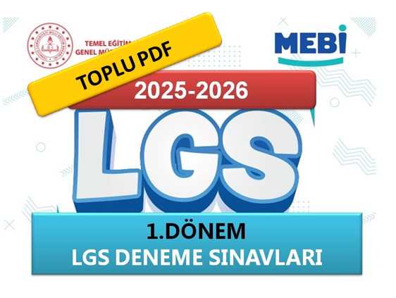 2025-2026 I. Dönem MEBİ LGS Deneme Sınavları Toplu PDF