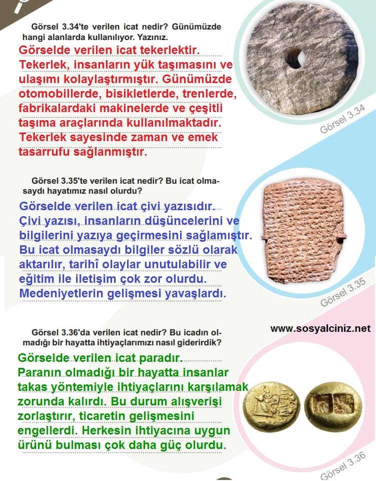5.Sınıf Sosyal Bilgiler Sayfa 128-129 Etkinlikleri