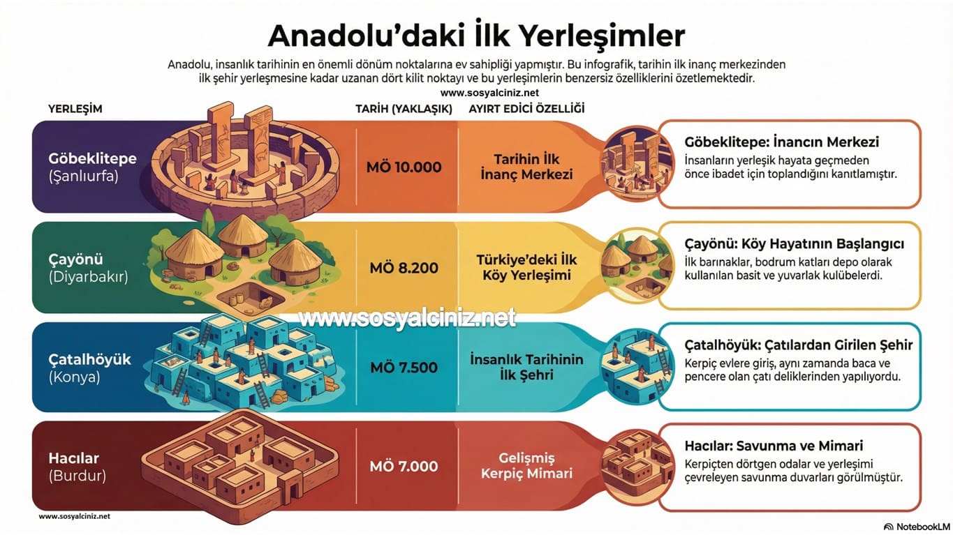 Anadolu’daki İlk Yerleşimler
