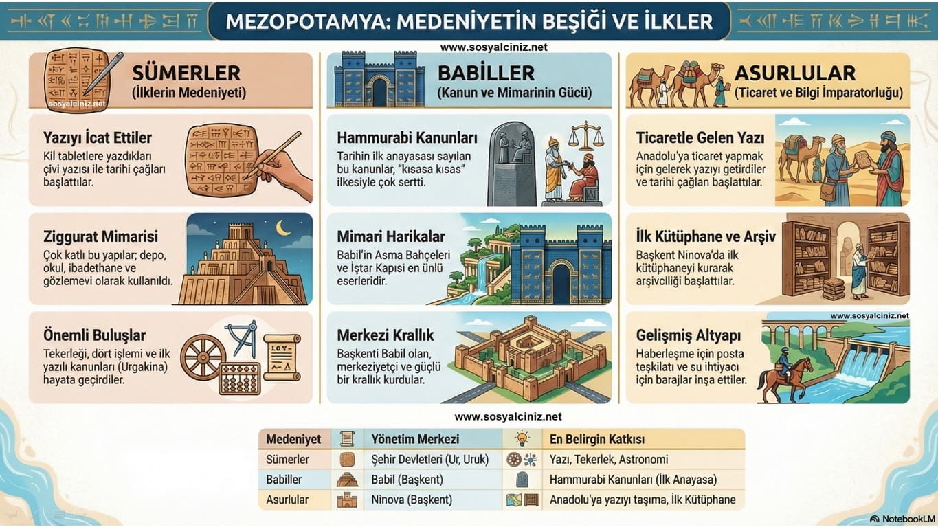 Mezoptamya Medeniyetleri İlk’ler