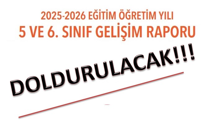 Gelişim Raporu Doldurulacak
