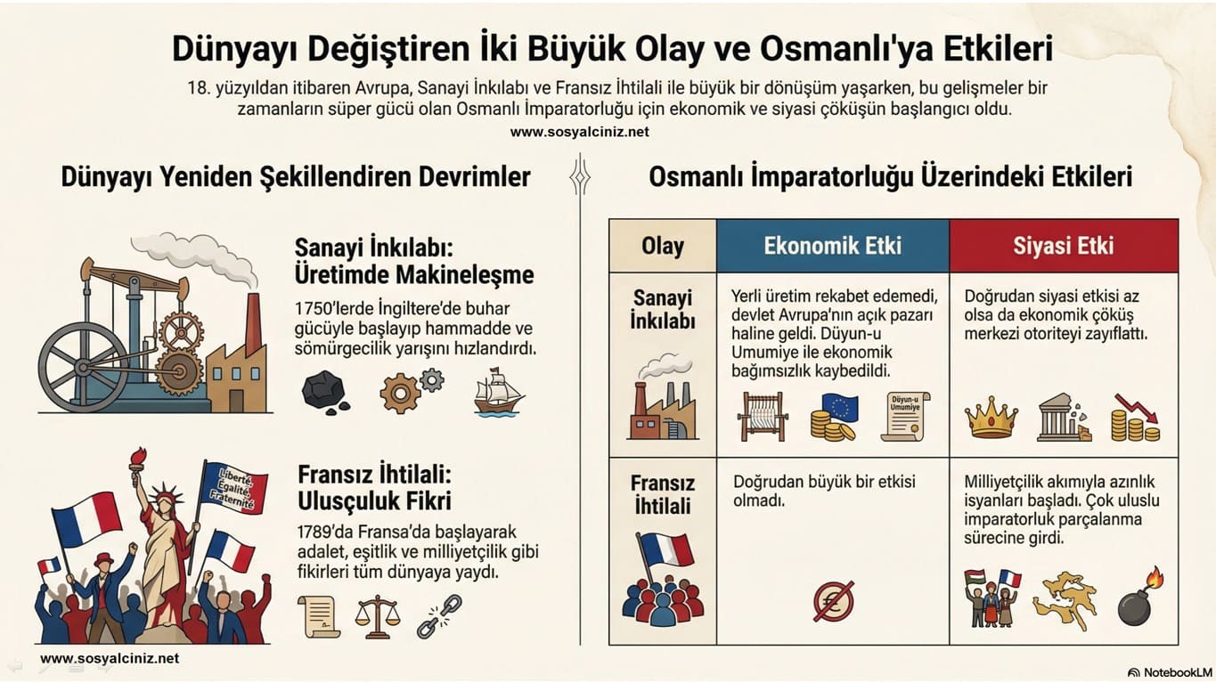 Sanayi İnkılabı ve Fransız İhtilalinin Osmanlı Devletine Etkileri