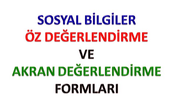 5-6. Sınıf Sosyal Bilgiler Öz Değerlendirme Formu