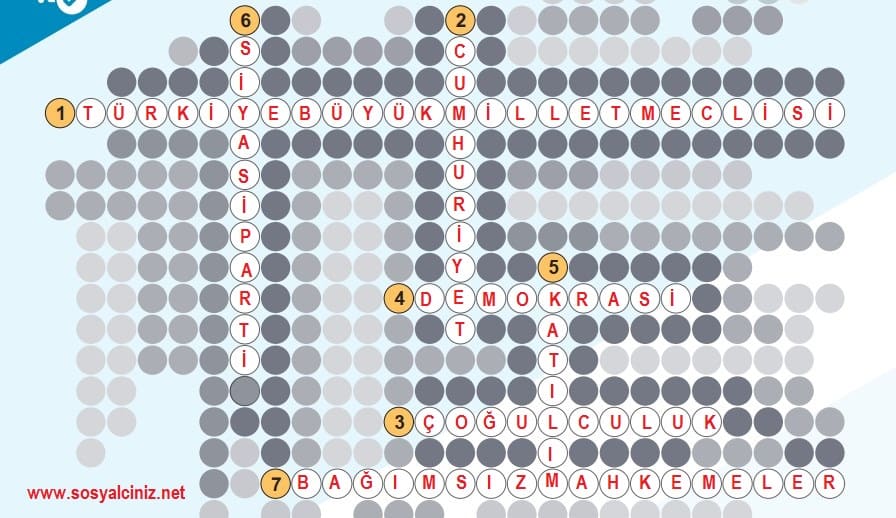 5.Sınıf Sosyal Bilgiler Sayfa 23 Bulmaca Cevapları