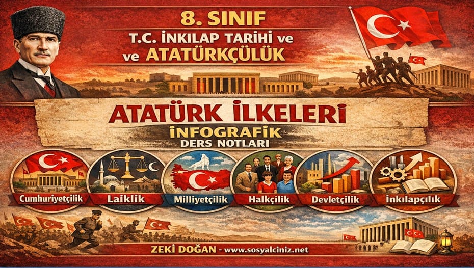 Atatürk İlkeleri İnfografik Ders Notları