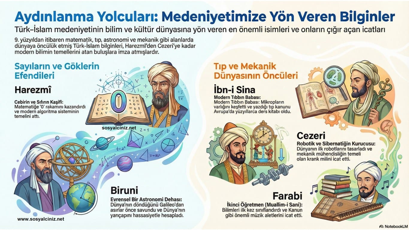 Harezmî, Farabi, Biruni, İbn-i Sina, Cezerî