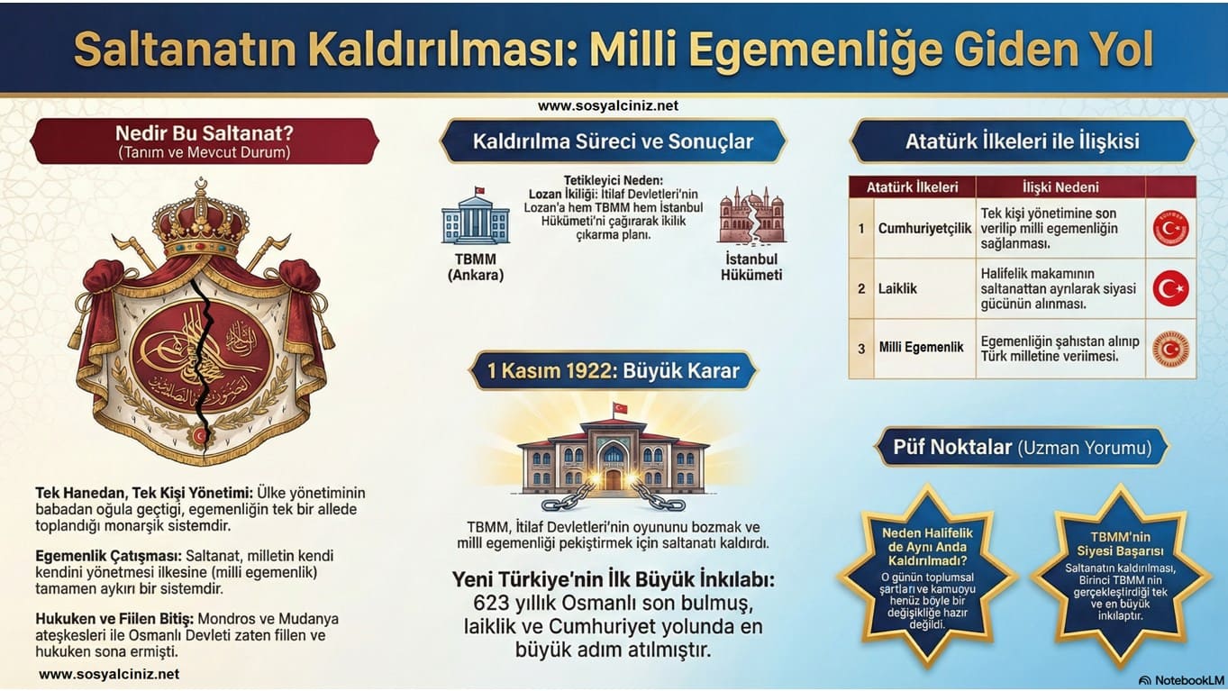 Saltanatın Kaldırılması Milli Egemenliğe Giden Yol