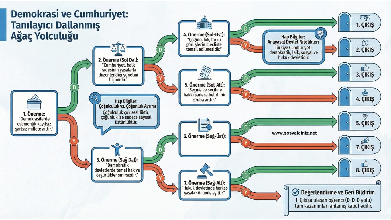 Demokrasi ve Cumhuriyet Tanılayıcı ve Dallanmış Ağaç