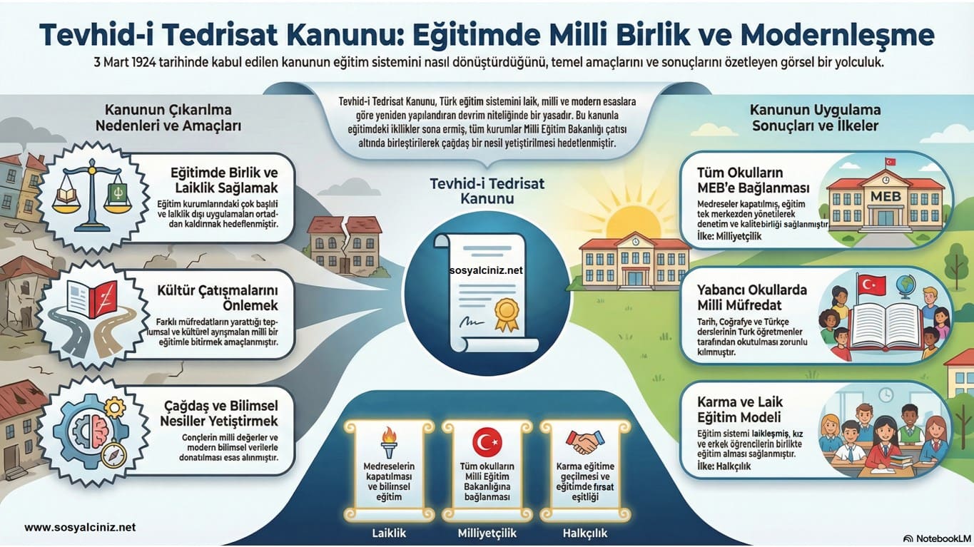Tevhid-i Tedrisat Kanunu İnfografik