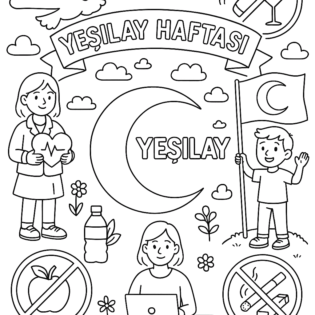 Yeşilay Haftası Yazı, Şiir ve Pano Görselleri