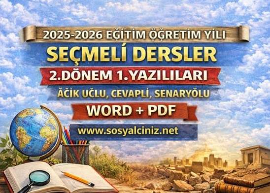 2025-2026 Afet Bilinci II 2.Dönem 1.Yazılı Cevaplı