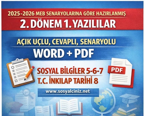 2025-2026 8.Sınıf T.C.İnkılap Tarihi 2.Dönem 1.Yazılı