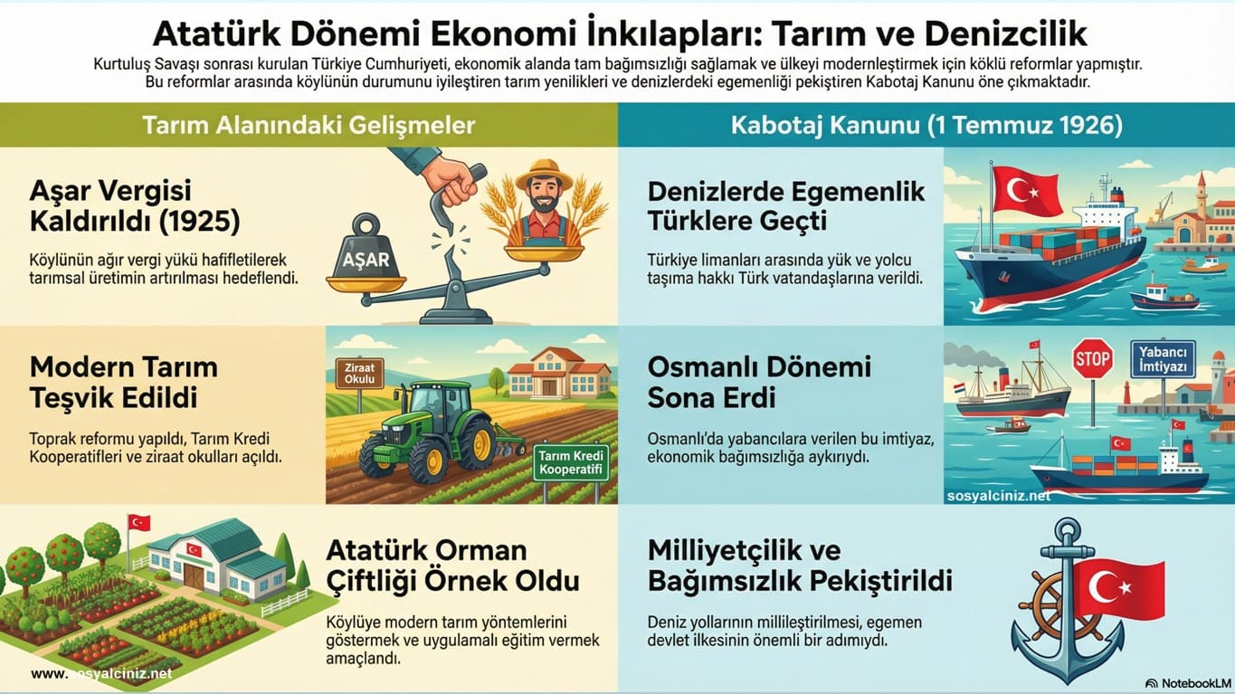 Ekonomi Alanında İnkılaplar İnfografik
