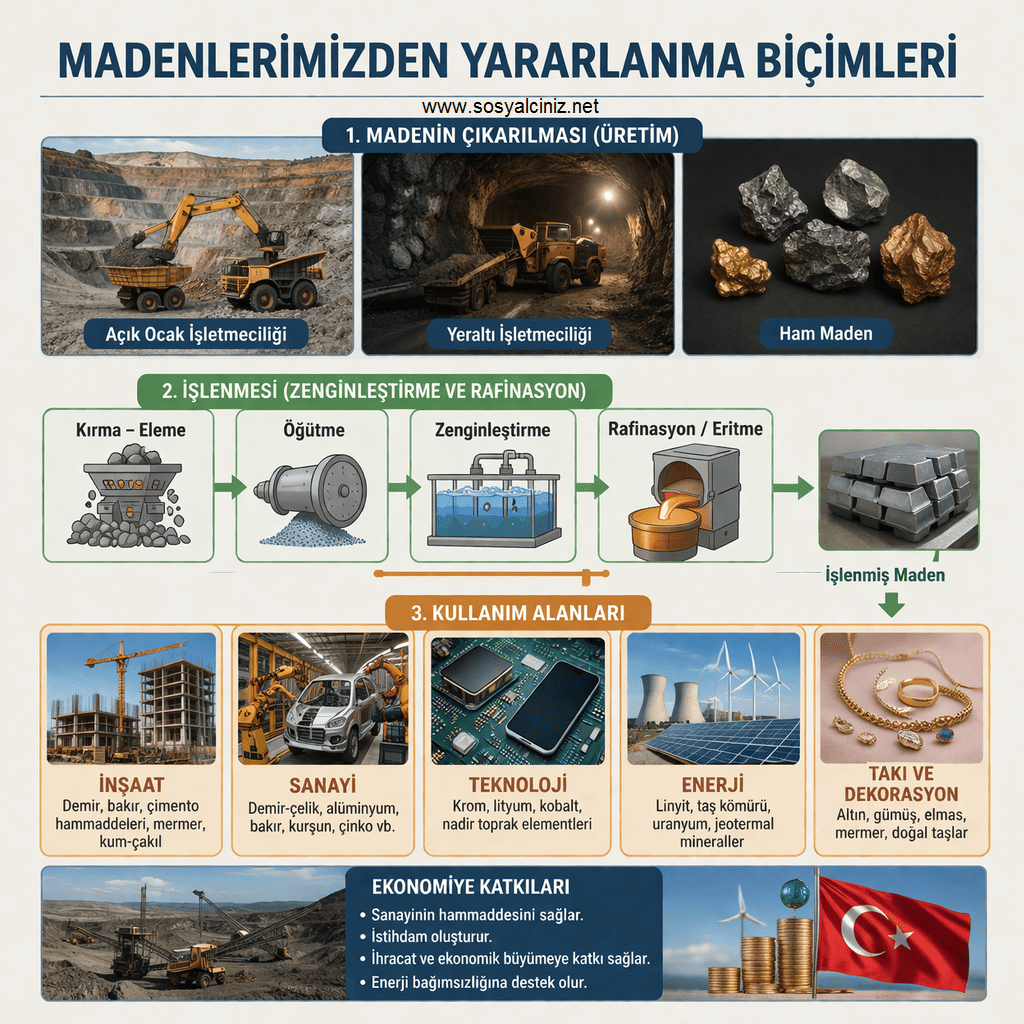 Madenlerimizden Yararlanma Biçimleri