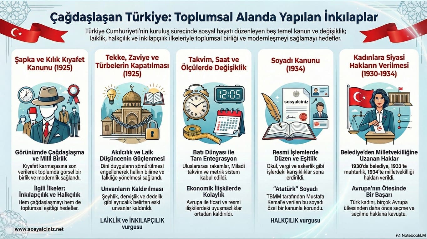 Toplumsal Alanda Yapılan İnkılaplar Çağdaşlaşan Türkiye