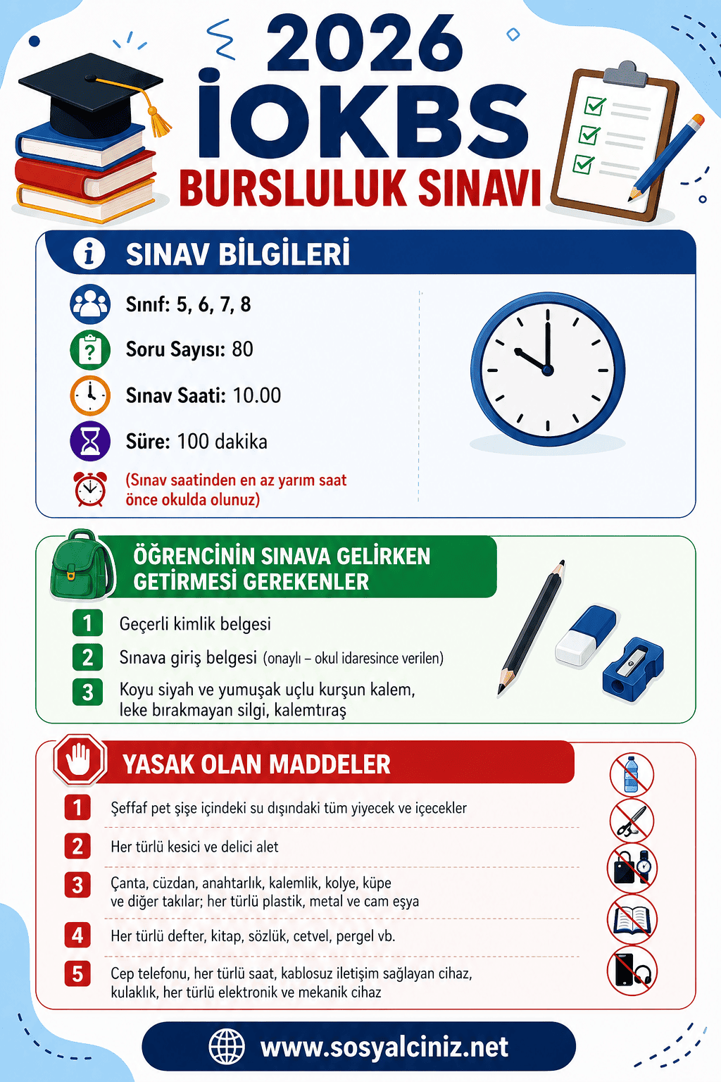 2026 İOKBS Bursluluk Sınavı Dikkat Edilmesi Gerekenler