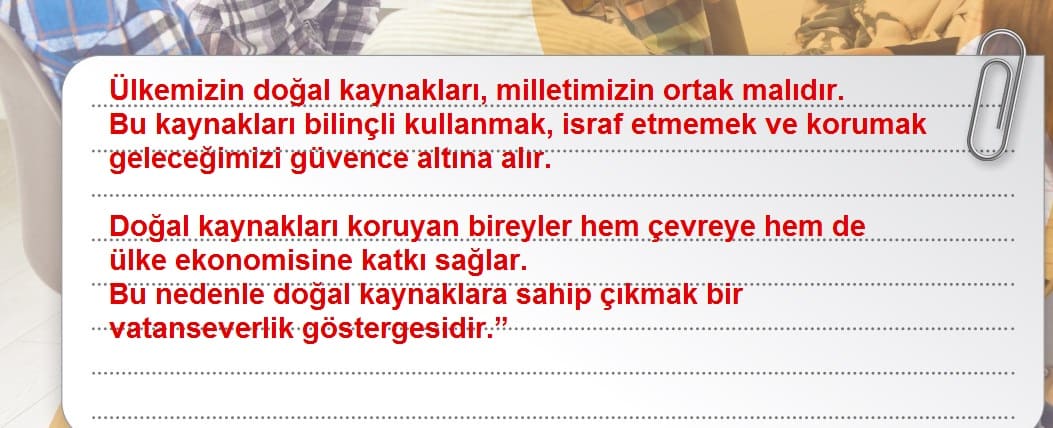 6.Sınıf Sosyal Bilgiler Doğal Kaynaklar ve Ekonomik Faaliyetler Etkinliği Sayfa 62