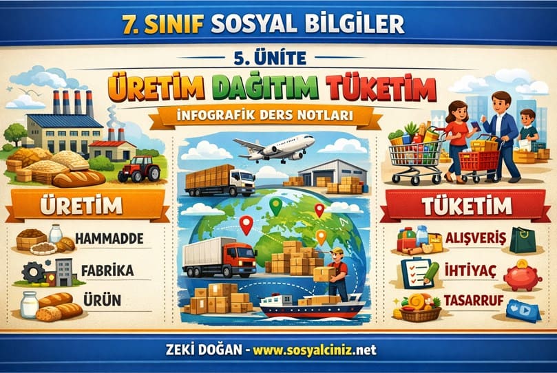 7.Sınıf Sosyal Bilgiler 5.Ünite İnfografik Ders Notları